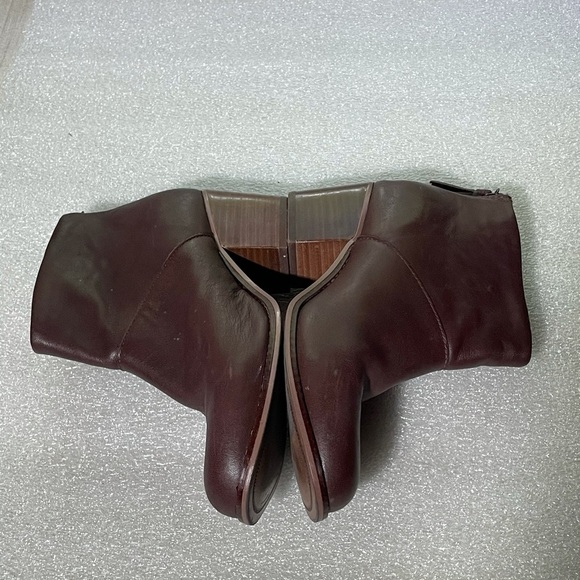 TOMS Womens Leila Oxblood Red leather boot bootie Carpe Diem 7.5 Tassel - Picture 5 of 12